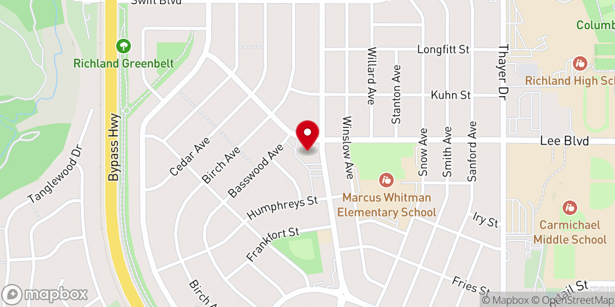 Map showing location of West Side Church