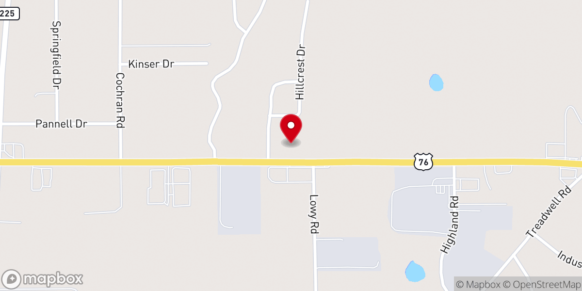Map showing location of Central Community Church