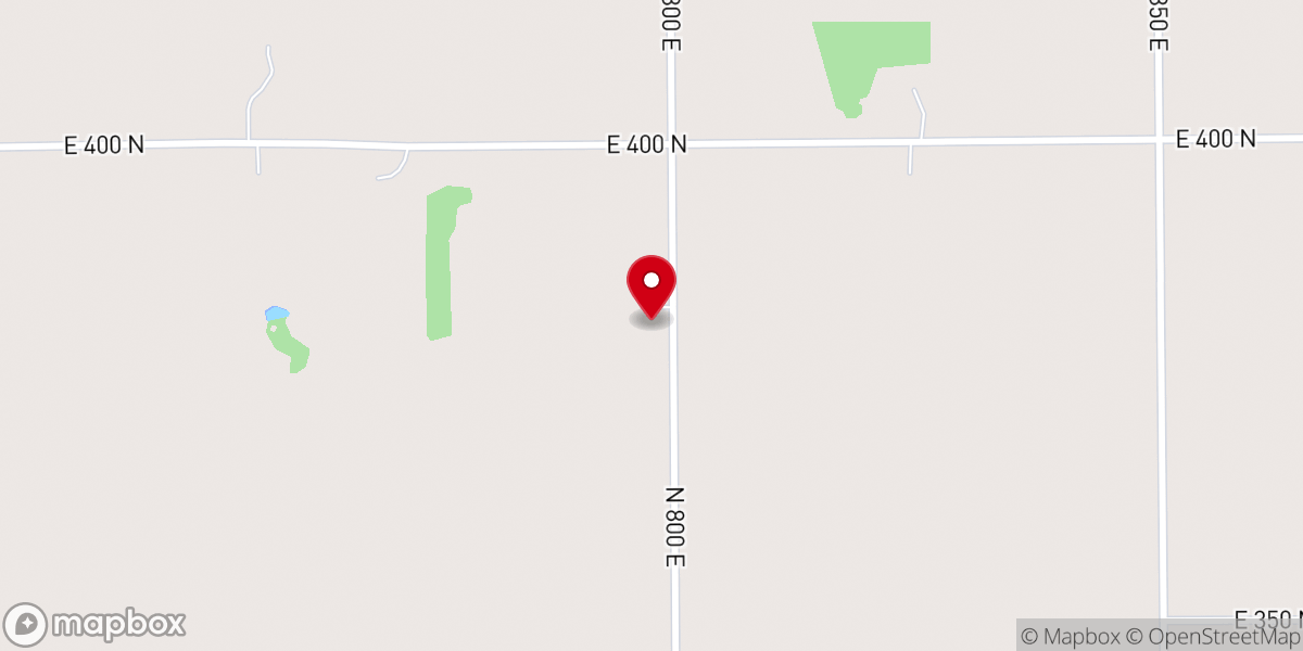 Map showing location of Nameless Creek Christian Church