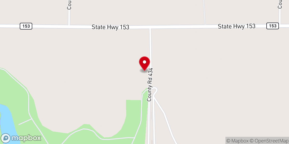 Map showing location of Hords Creek Lake