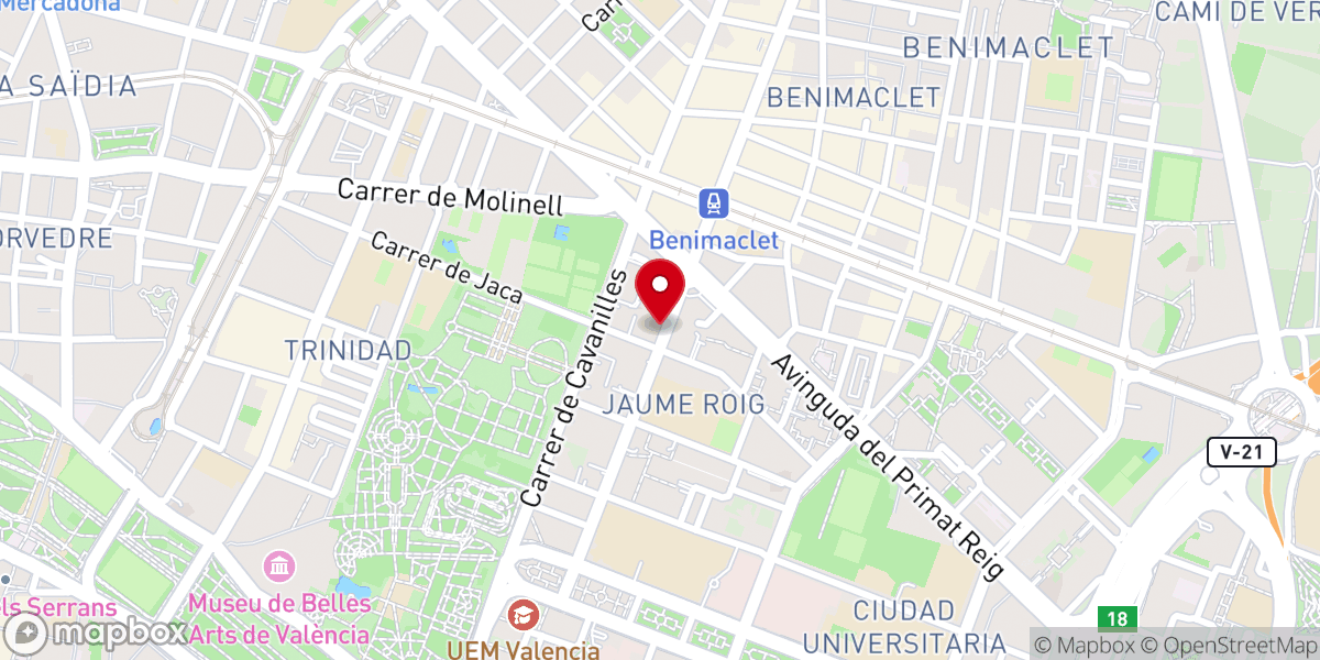Map showing location of Iglesia de San Isidoro Obispo