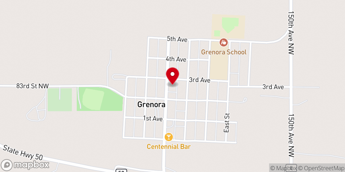 Map showing location of Lutheran Parsonage