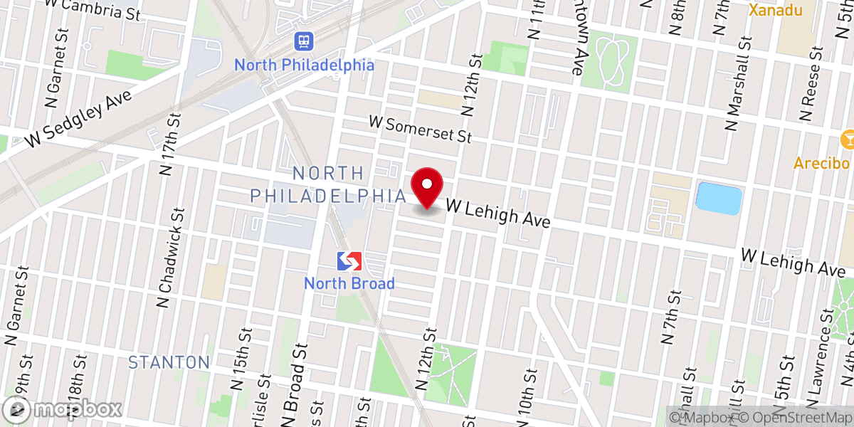 Map showing location of Rose of Sharon Apostolic Church
