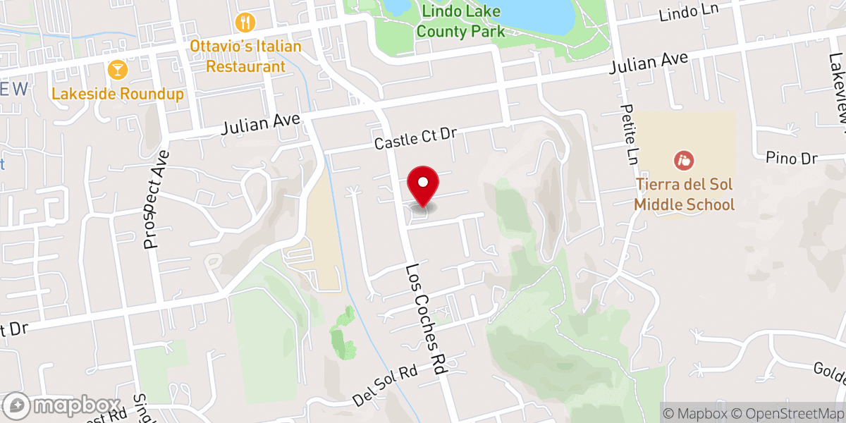 Map showing location of Church of the Nazarene