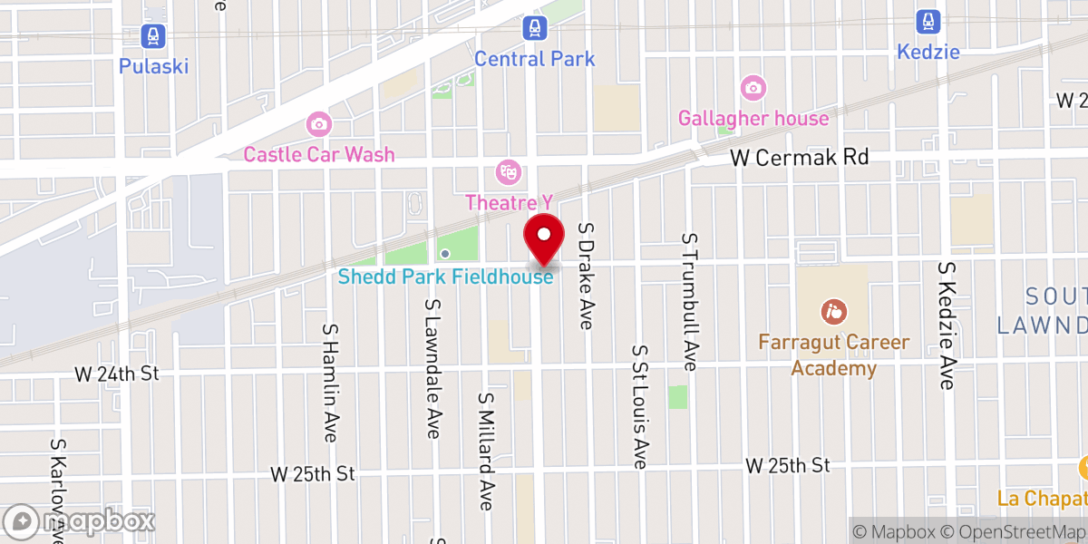 Map showing location of Chicago Hispanic American SDA