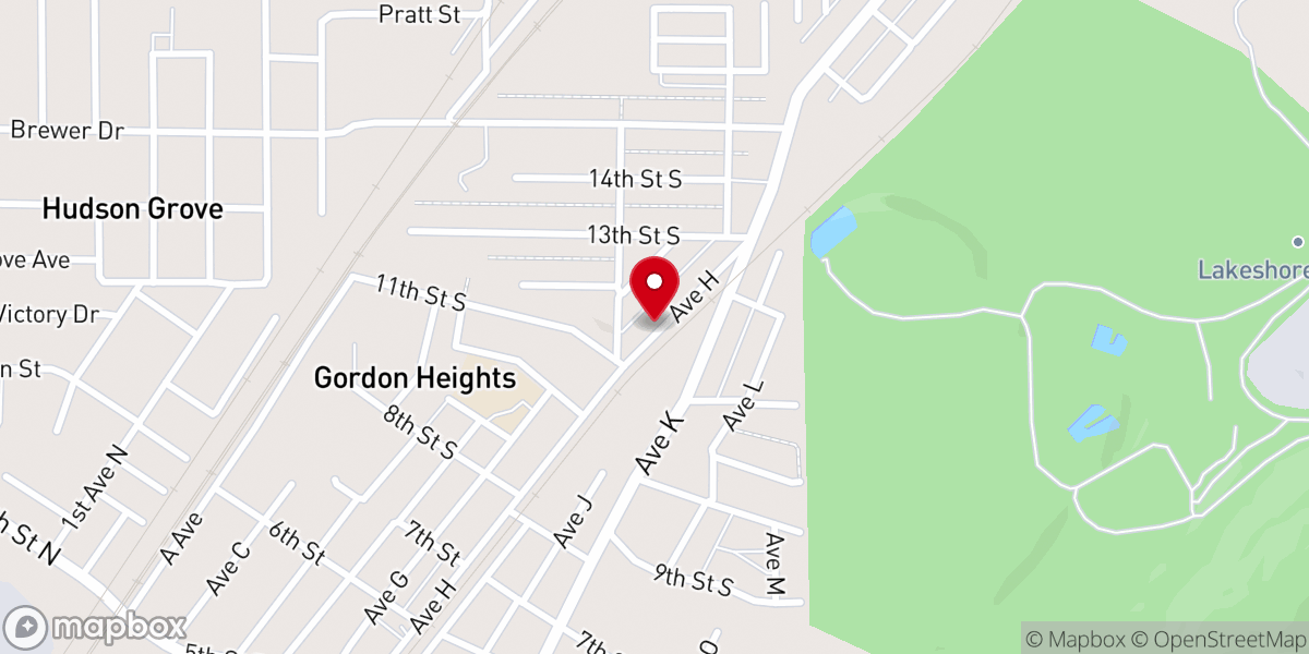 Map showing location of Lipscomb Church of God