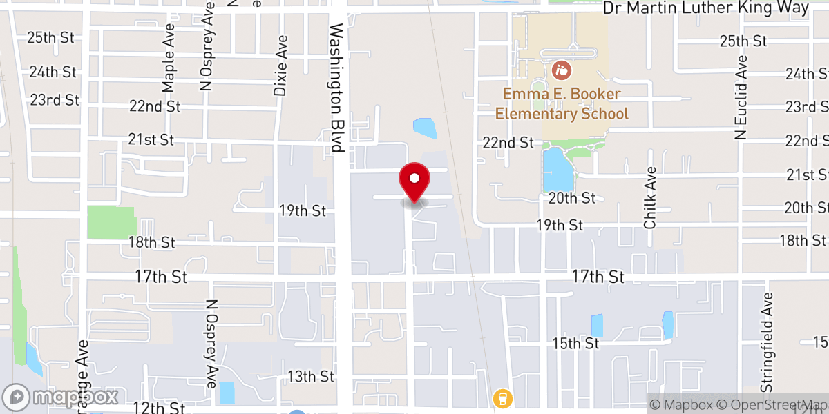 Map showing location of Trinity Christian Fellowship Center