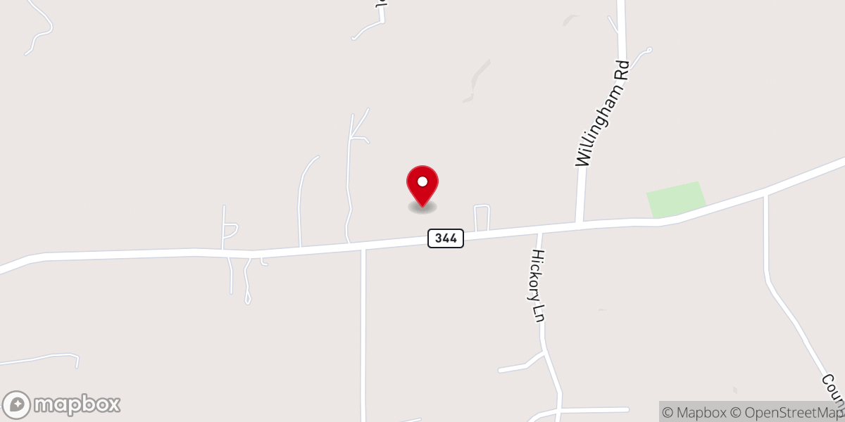 Map showing location of Mt Carmel Baptist Church