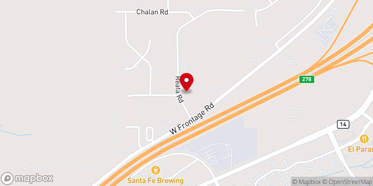 Map showing location of Santa Fe Church of God