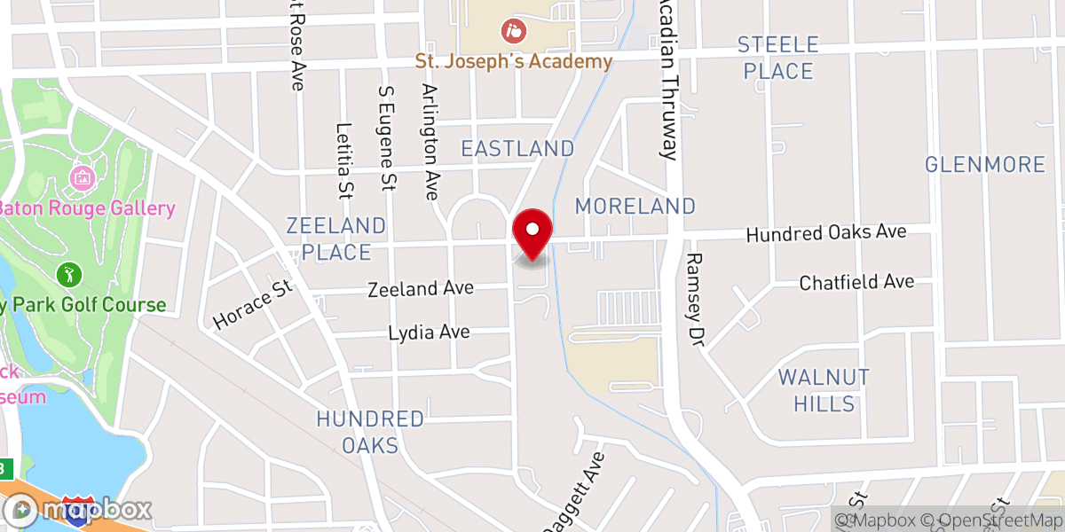 Map showing location of Hundred Oaks Center