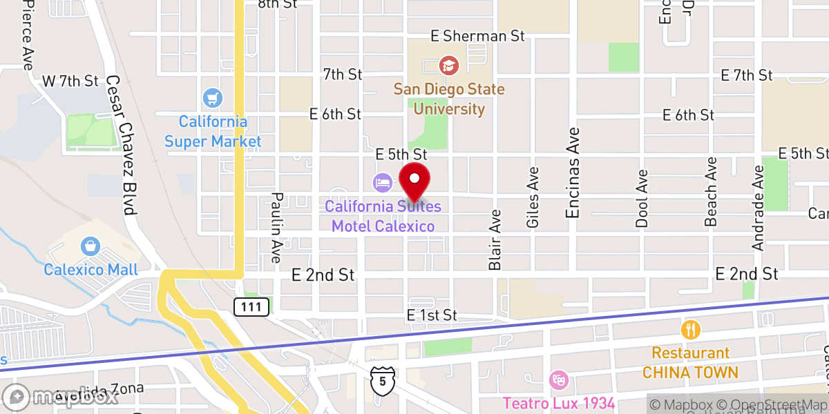 Map showing location of Womans Improvement Club