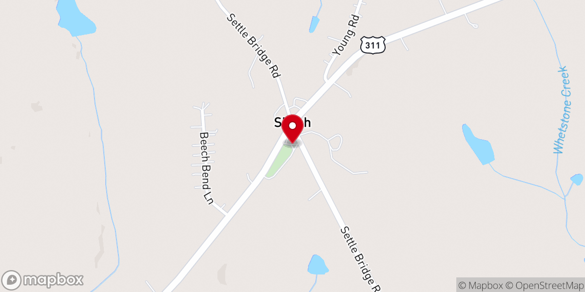 Map showing location of Shiloh Primitive Baptist Church