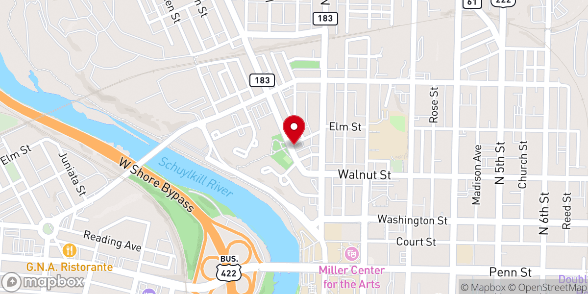 Map showing location of Union Baptist Church