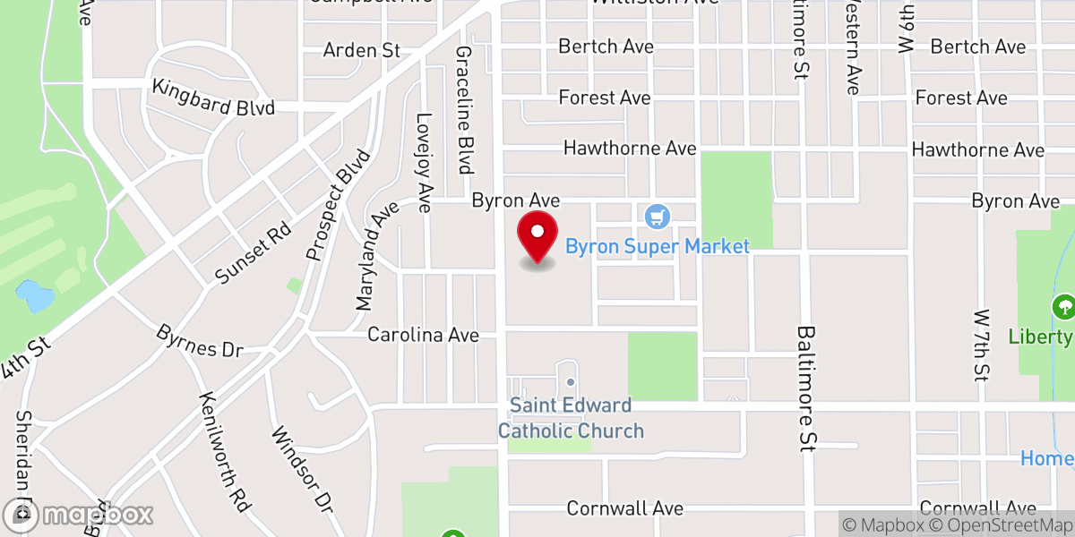 Map showing location of Westminster Presbyterian Church Food Pantry