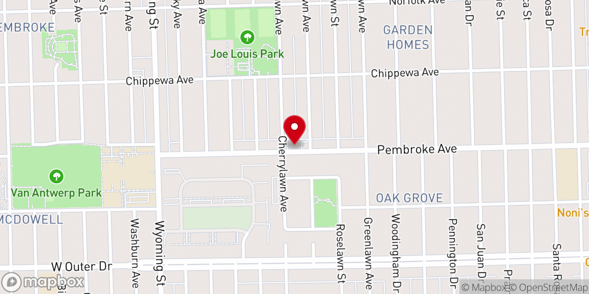 Map showing location of Berean Christian Fellowship Church