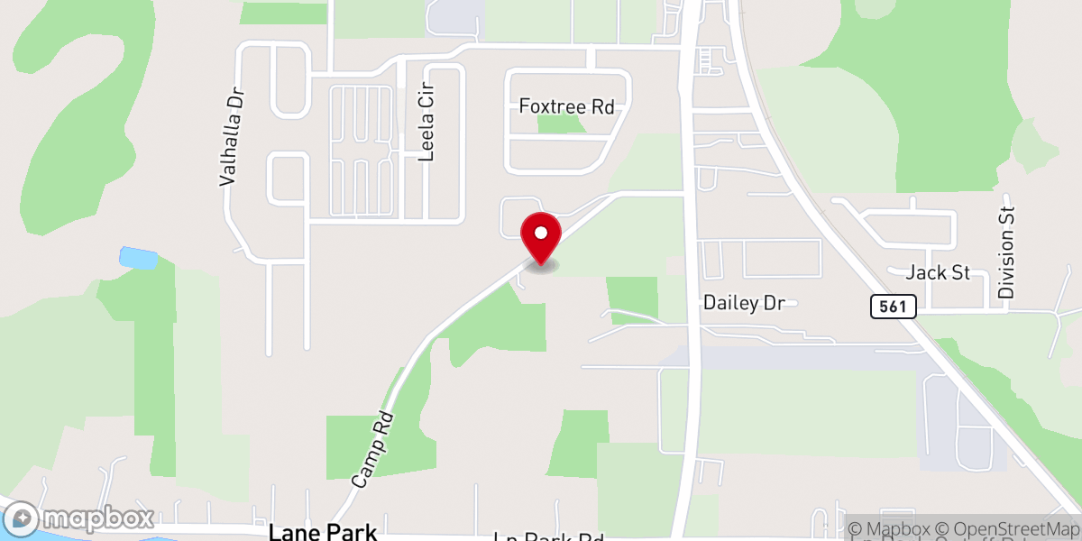 Map showing location of Friendship Church