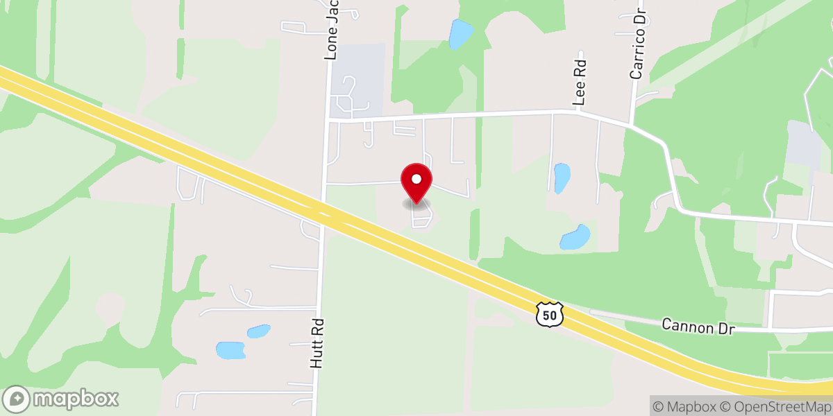 Map showing location of Hope United Methodist Church