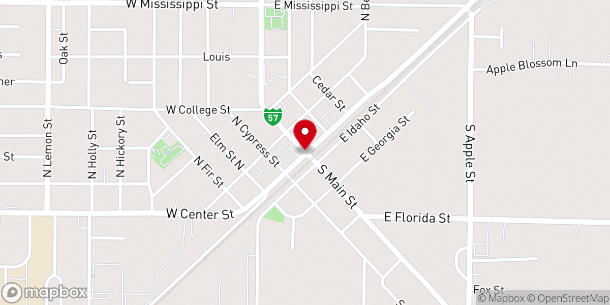 Map showing location of Glenn Dorsey Ministries Inc