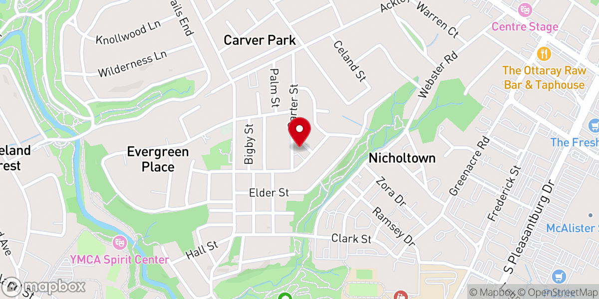 Map showing location of One Community Church Greenville