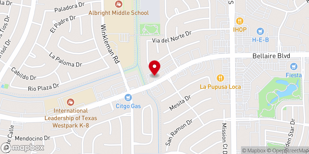Map showing location of Southwest Community Baptist Church