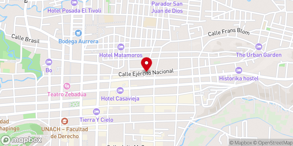 Map showing location of Iglesia Nacional Presbiteriana “El Divino Redentor”