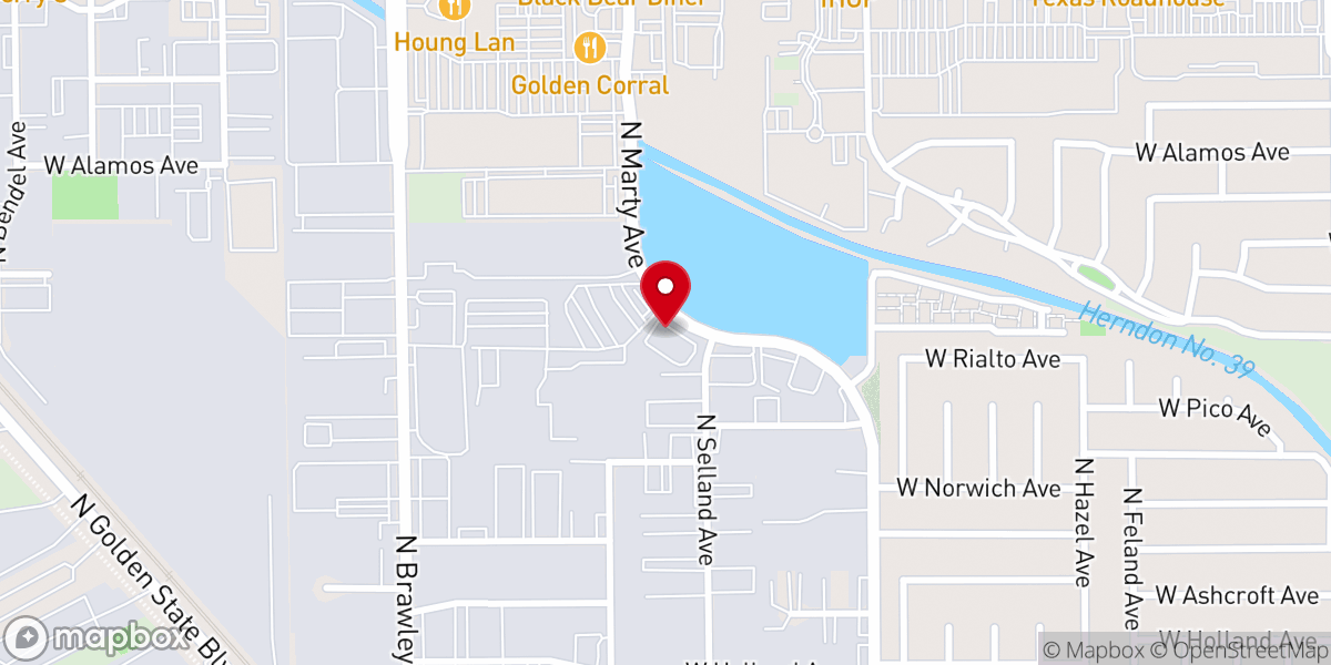 Map showing location of The Church In Fresno