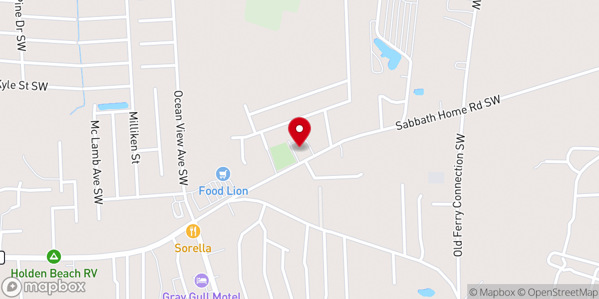 Map showing location of Sabbath Home Baptist Church