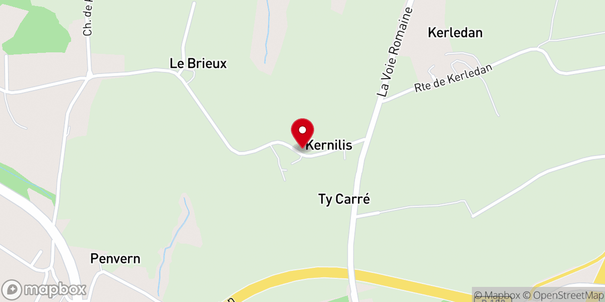 Map showing location of Chapelle de Kernilis