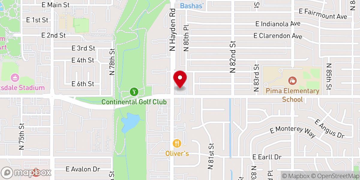 Map showing location of Scottsdale Presbyterian Church