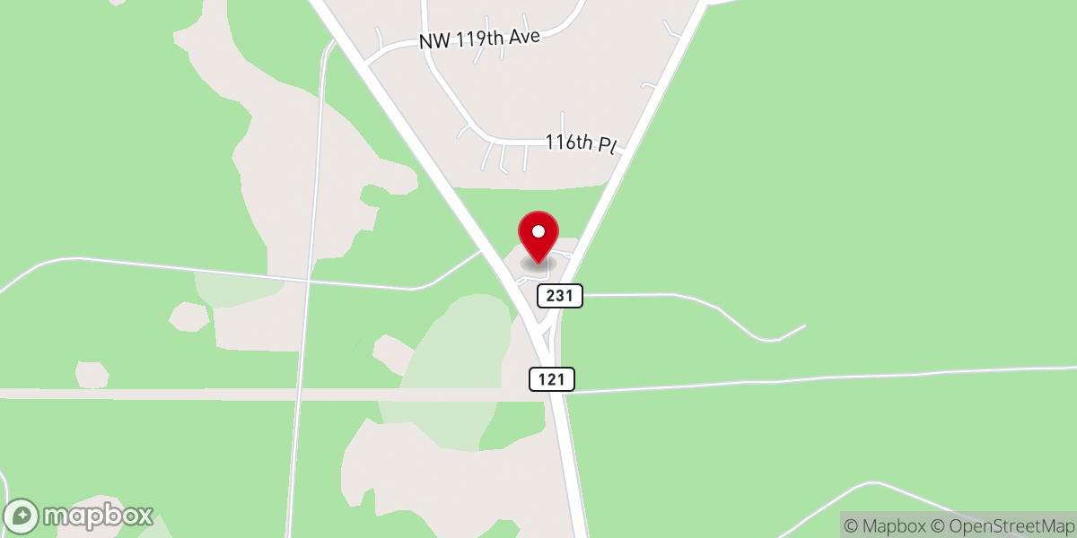 Map showing location of Country Crossroads Baptist Church