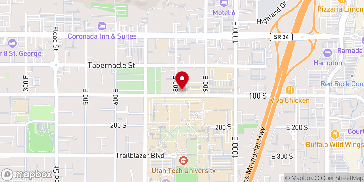 Map showing location of Red Mesa Fellowship