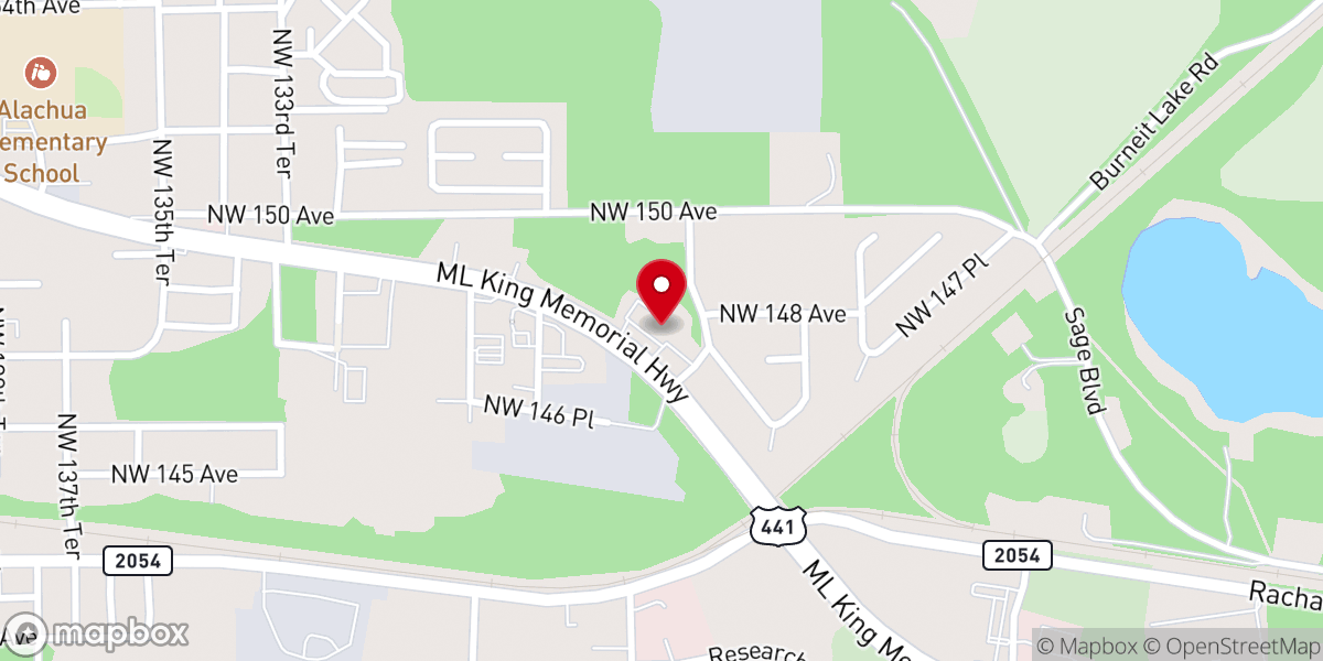 Map showing location of Brown's Country Buffet