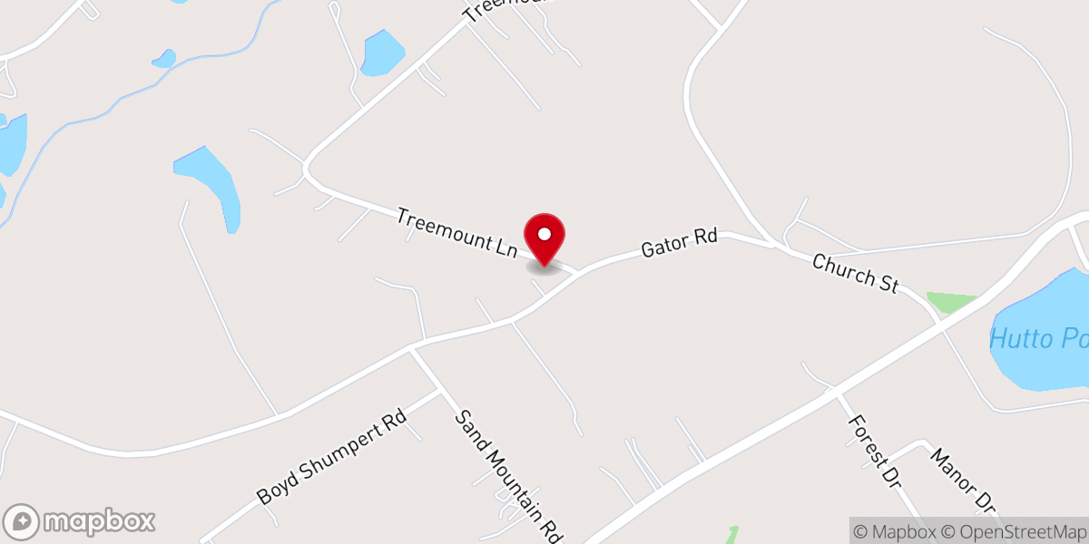 Map showing location of Mount Pleasant Church