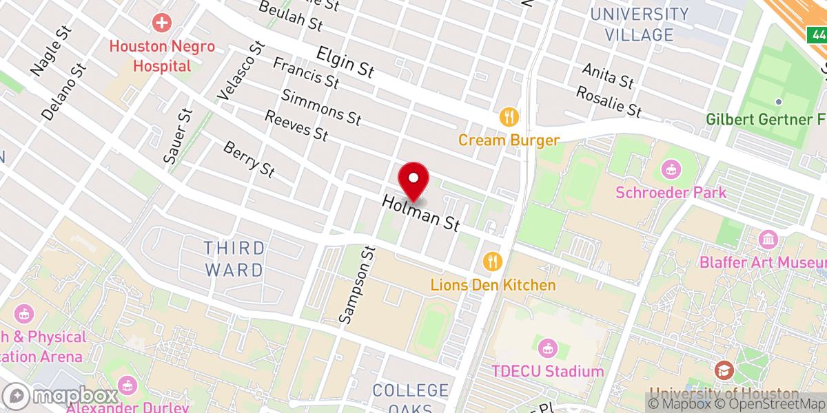 Map showing location of Holman Street Baptist Church