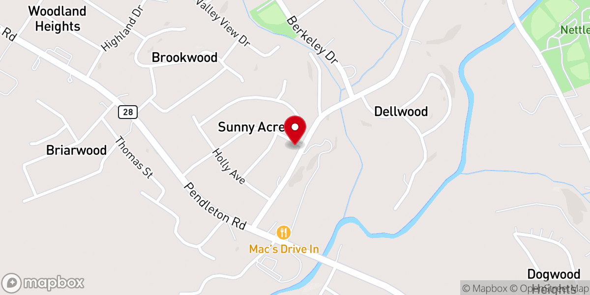 Map showing location of Sleepy Hollow Barn