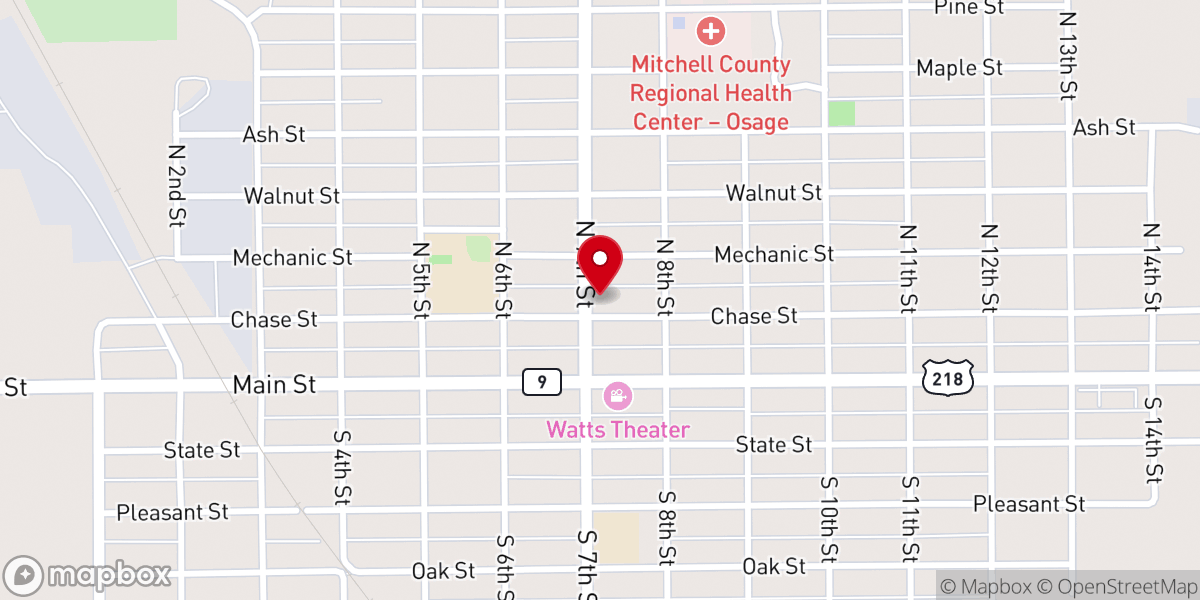 Map showing location of Cedar Valley Seminary