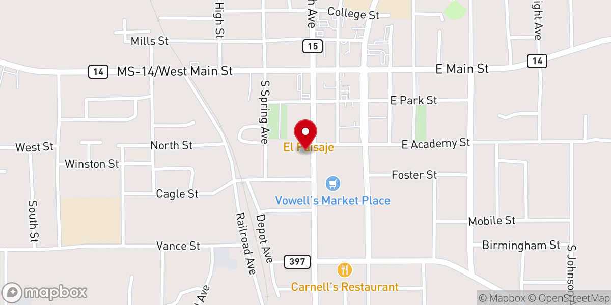 Map showing location of Tobacco Outlet