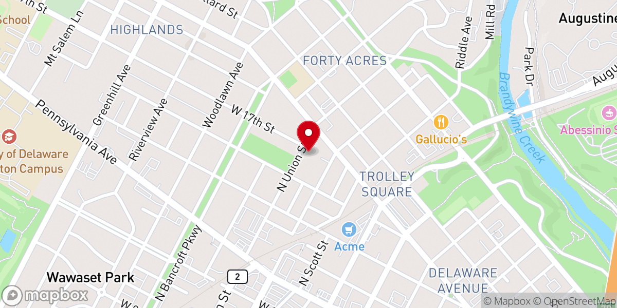 Map showing location of Diocese of Wilmington - Archives
