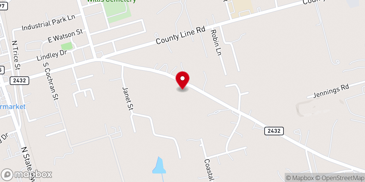 Map showing location of Iglesia Refugio