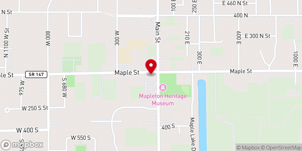 Map showing location of Historic Mapleton White Church