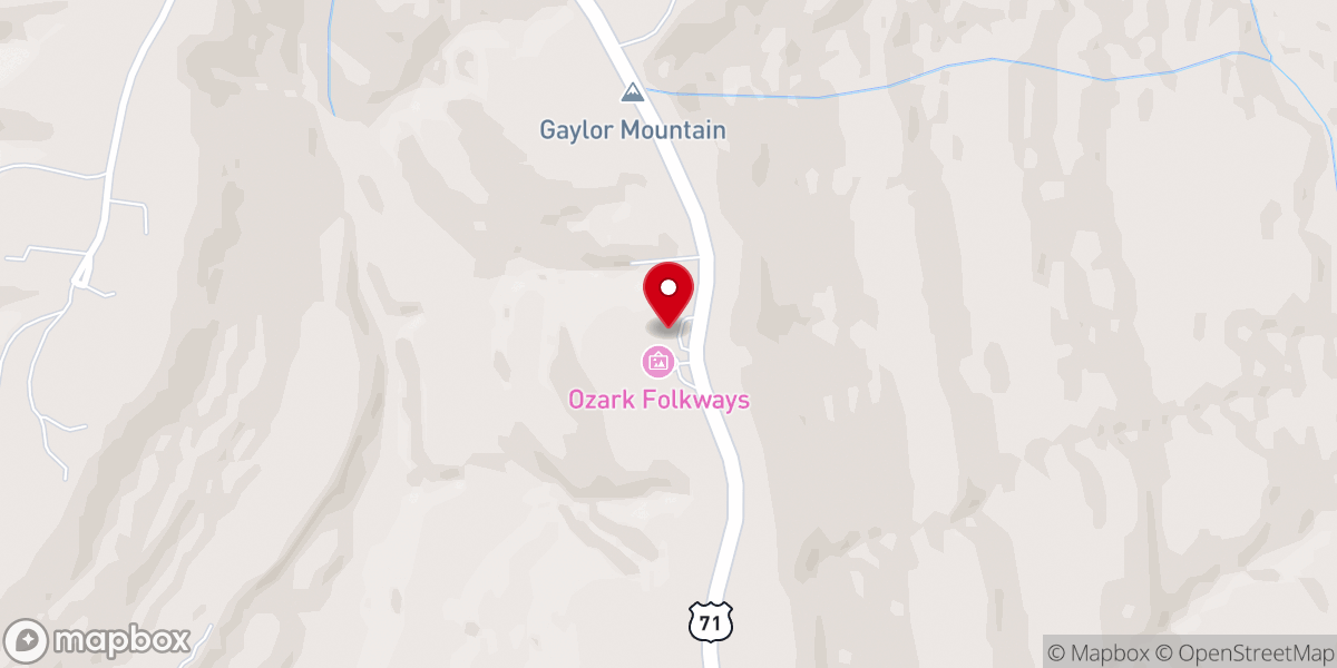 Map showing location of Our Lady of the Ozarks Shrine