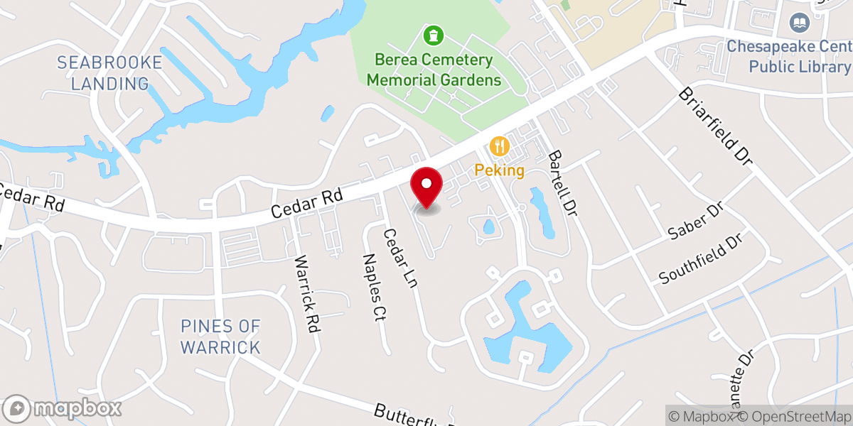 Map showing location of Prince of Peace Catholic Church