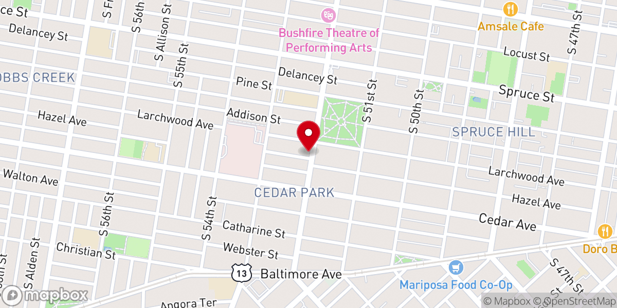 Map showing location of New Heritage Church of Deliverance