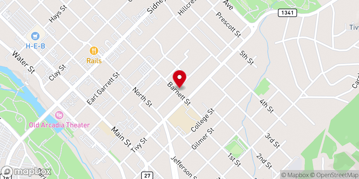 Map showing location of Unitarian Universalist Church