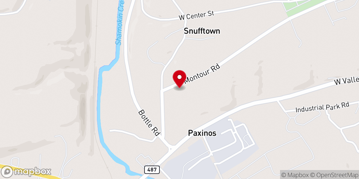 Map showing location of Paxinos Bible Church