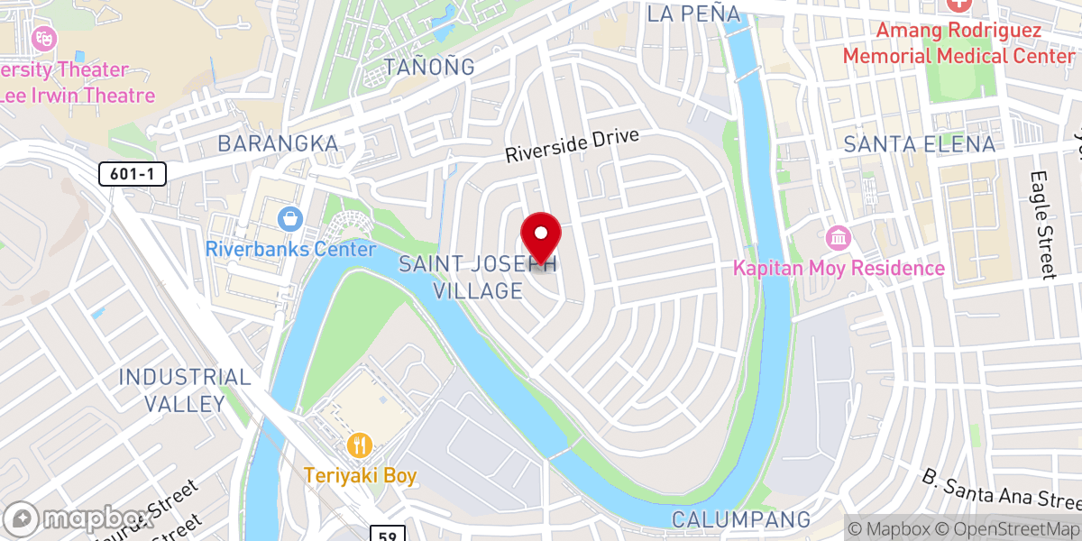 Map showing location of Marikina Valley Bible Baptist Church