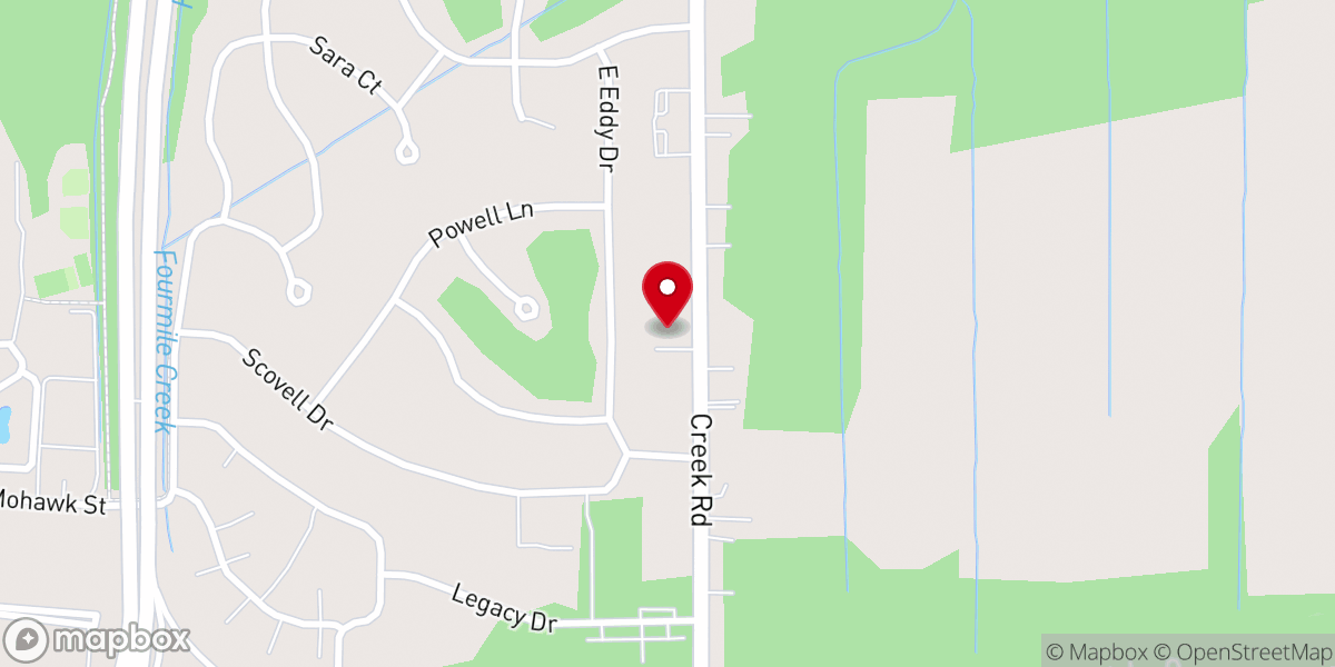 Map showing location of United Baptist Christian Church