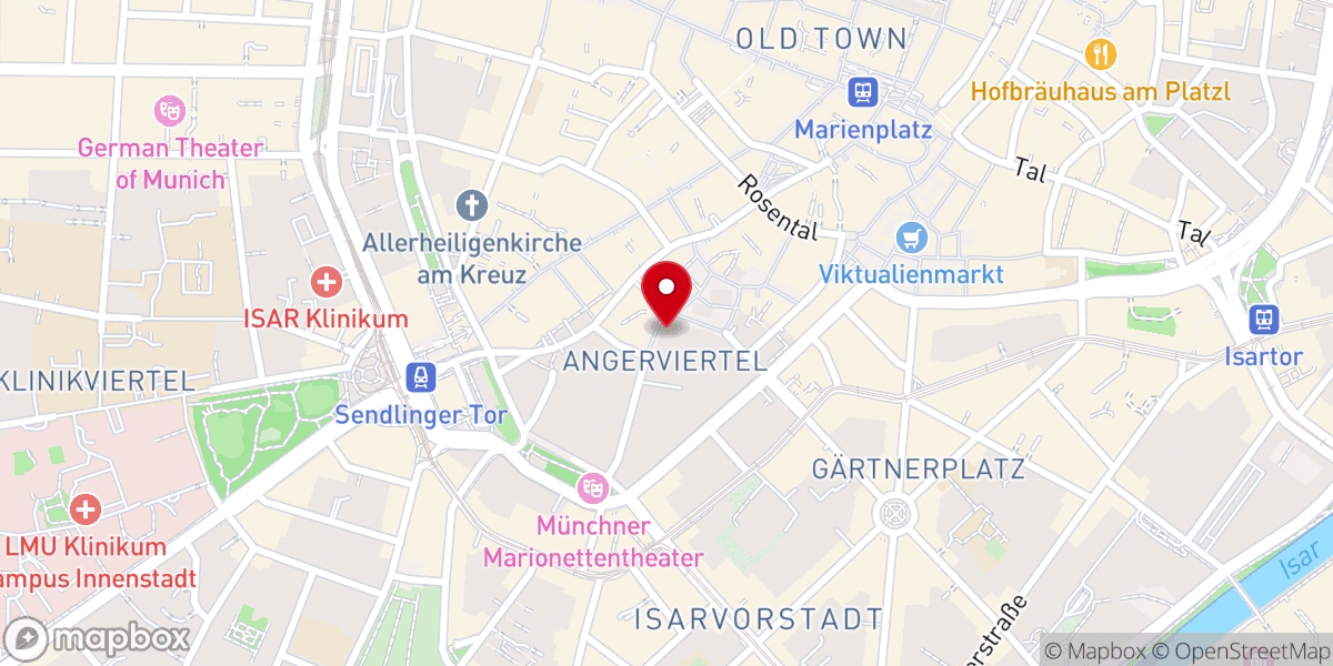 Map showing location of Karolina-Gerhardinger-Kapelle