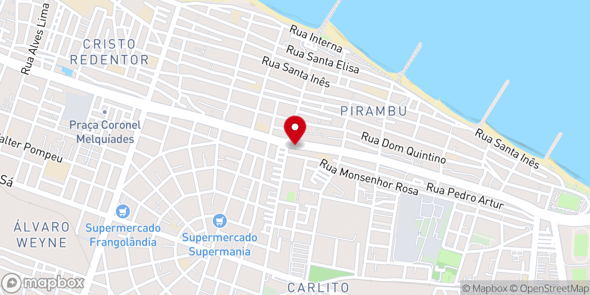 Map showing location of Igreja Universal Do Pirambu
