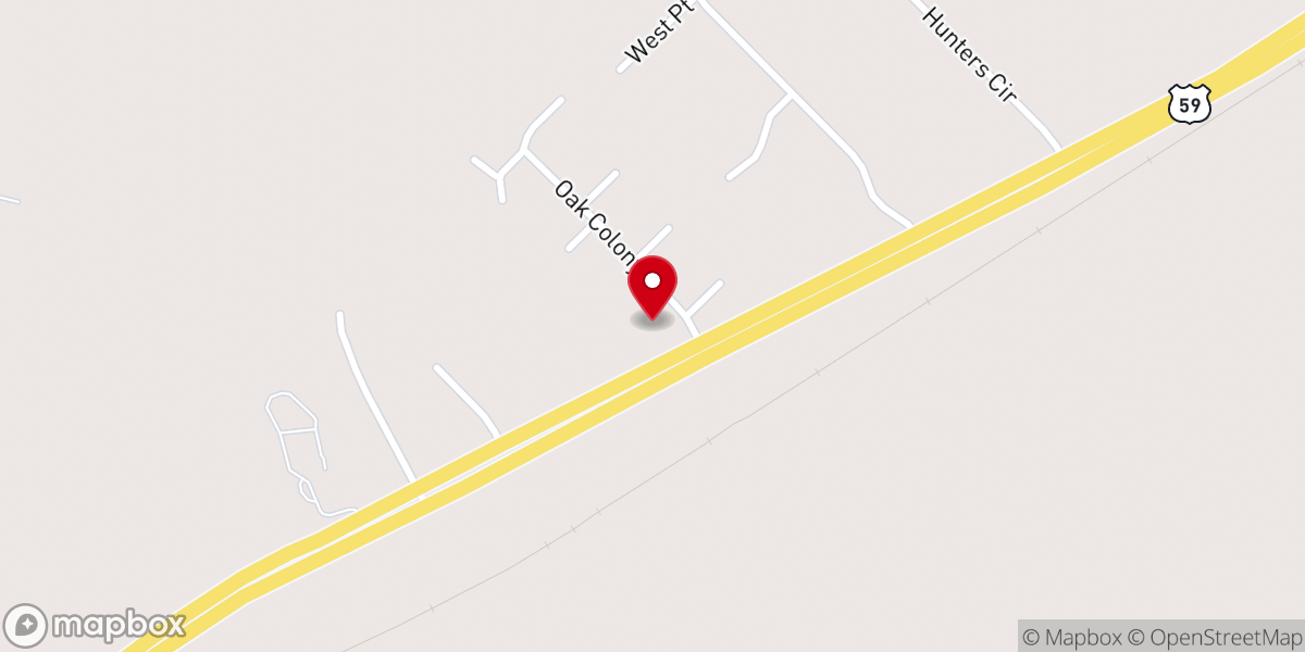 Map showing location of Coleto Baptist Church